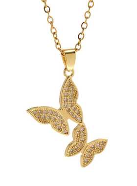 NEWRIDGE铜镀真金项链镶锆石