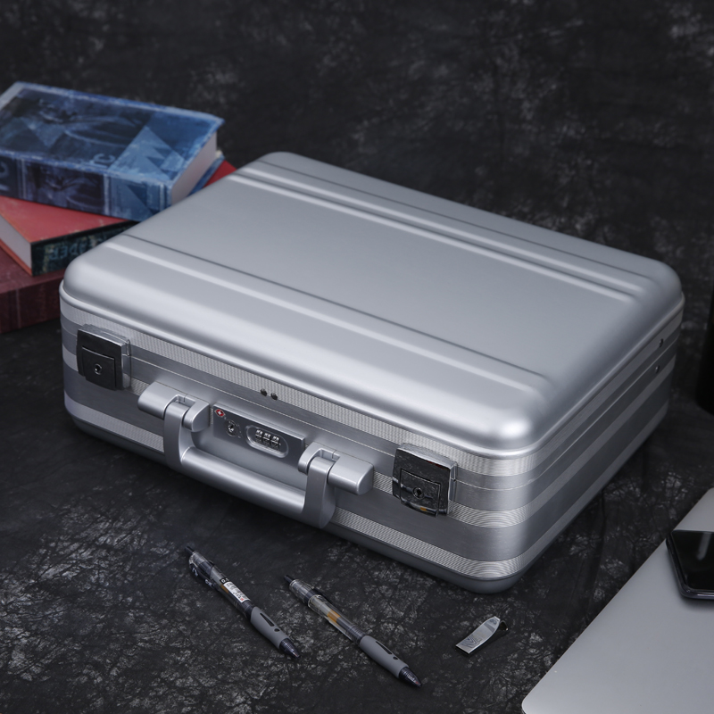 箱得美全金属铝镁合金手提密码箱铝合金商务公文笔记本手提电脑箱
