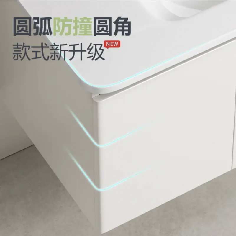 潮州加厚不锈钢浴室柜组合卫生间防水陶瓷一体盆洗漱台洗脸手盆柜