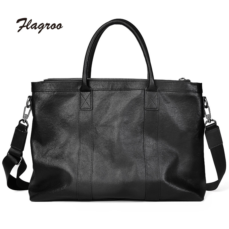 手提包男真皮旅行男士包包商务公文包大容量休闲牛皮单肩斜挎包潮