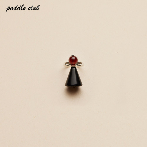 paddleclub跳棋石锥戒指可调节
