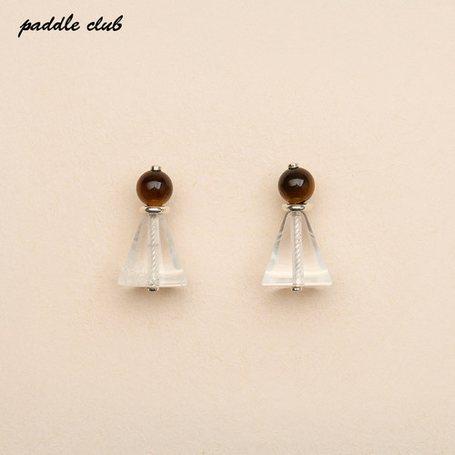 paddleclub天然石经典复古耳环