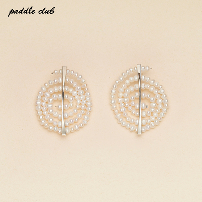 paddleclub编织螺纹耳环