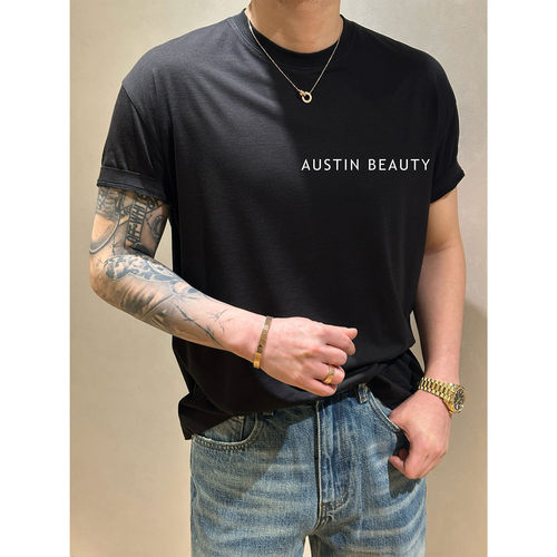 AUSTINBEAUTY【夏季王炸】B-C桑蚕丝混纺圆领no爆袖t恤单品百搭