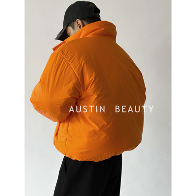 AUSTINBEAUTY【冬季上新】ac25纯色拉链短款男棉服