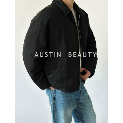 AUSTINBEAUTY【极简主义】冬季静奢新贵翻领90白鸭绒羽绒服
