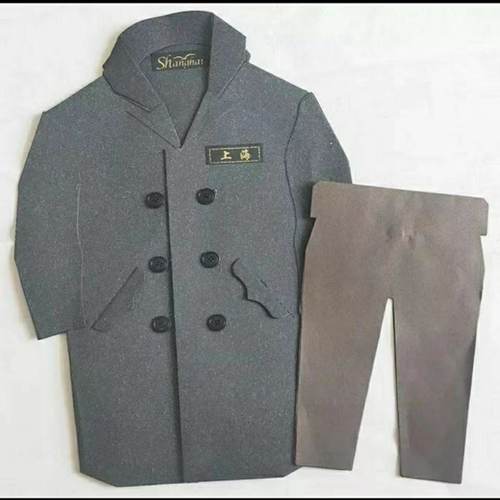 11祭祀用品男士纸衣大衣皮衣套装裤子鞋服纸扎上坟十一用品