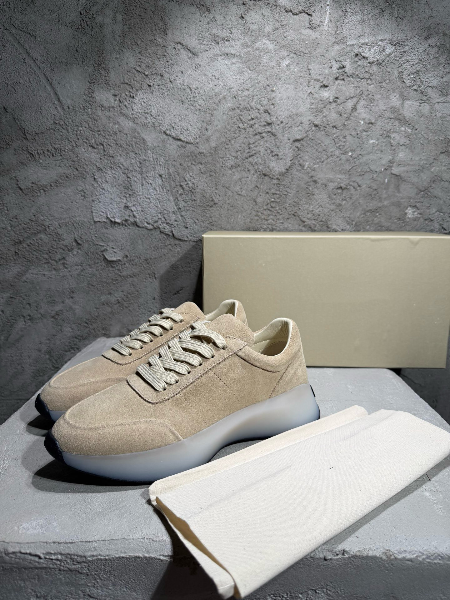 Fear of God 新款麂皮休闲时尚厚底增高真皮fog男鞋系带运动潮鞋