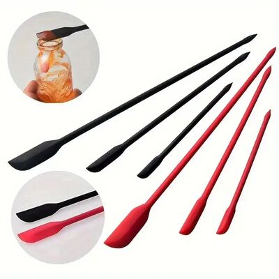 3-Piece Mini Silicone Spatula Set - Heat Resistant, Multiple