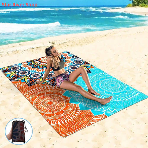 Waterproof Pocket Beach Blanket Folding Camping Mat Mattress