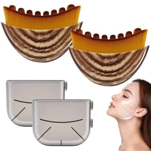 New Lymphatic Contour Face Brush, Lymphatic Drainage Massage