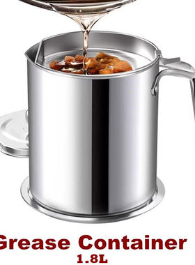 Grease Container Stainless Steel Bacon Grease Saver Oil Can
