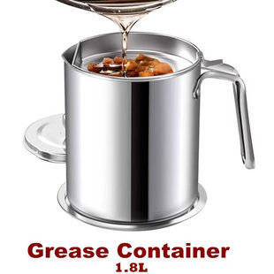 Grease Container Stainless Steel Bacon Grease Saver Oil Can