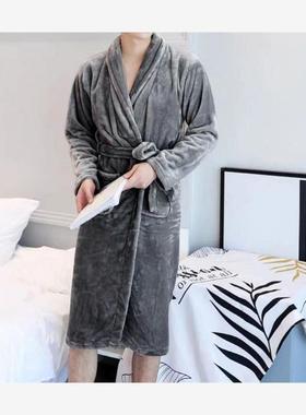 sleep clothes women men night gown robe couple winter dress