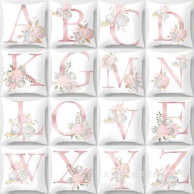 Pink letters Cushion Cover Printed Pillow case sofa抱枕套