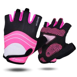 Gloves Men Bike Half MTB Finger Pink Cycling Women