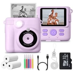 Instant Print Camera for Kids Mini Polaroid Camera Thermal P
