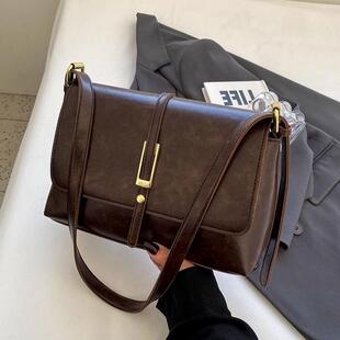 真皮高级感质感小方包包女2025新款夏季时尚斜挎百搭小个子腋下包