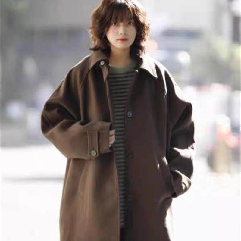 冬季美拉德中长款毛呢大衣男女情侣新款复古风衣毛外套女潮,女装/女士精品,时尚套装,淘宝优惠券,粉丝福利购,淘宝优惠卷