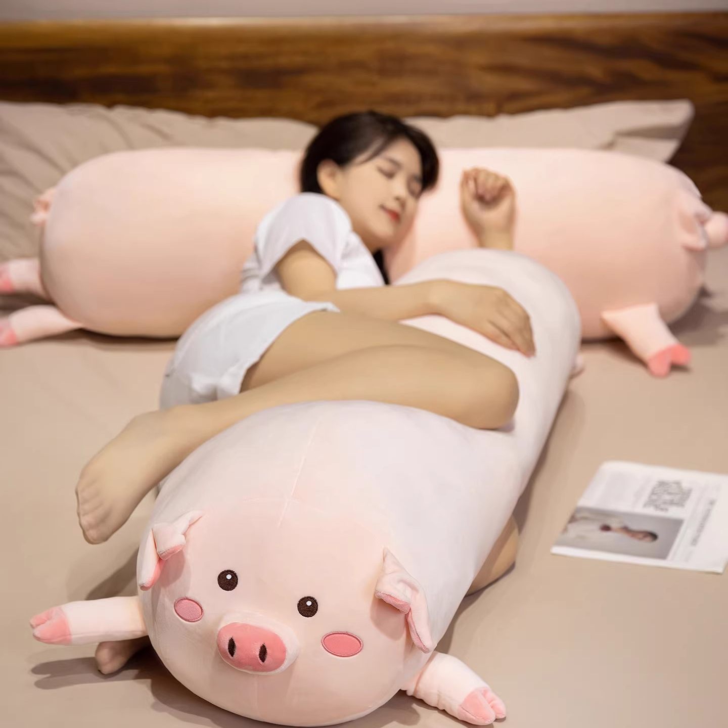 日本进口猪猪长条抱枕女生床上侧睡夹腿枕头可拆洗毛绒玩偶大靠枕,玩具/童车/益智/积木/模型,毛绒/玩偶/公仔/布艺类玩具,淘宝优惠券,粉丝福利购,淘宝优惠卷