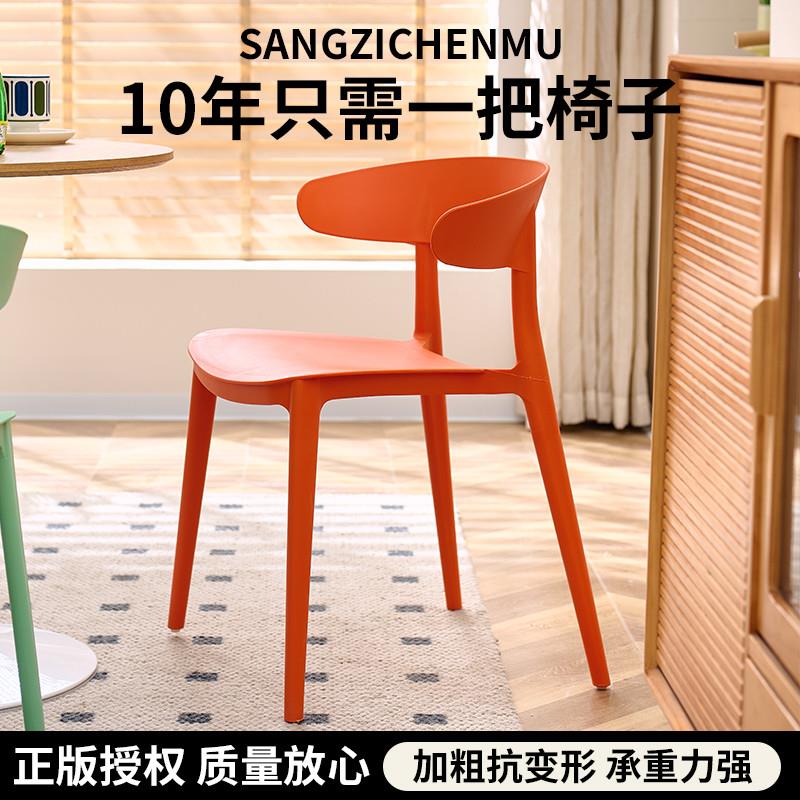 塑料椅子家用加厚餐厅靠背椅餐桌餐椅商用现代简约凳子舒适北欧椅