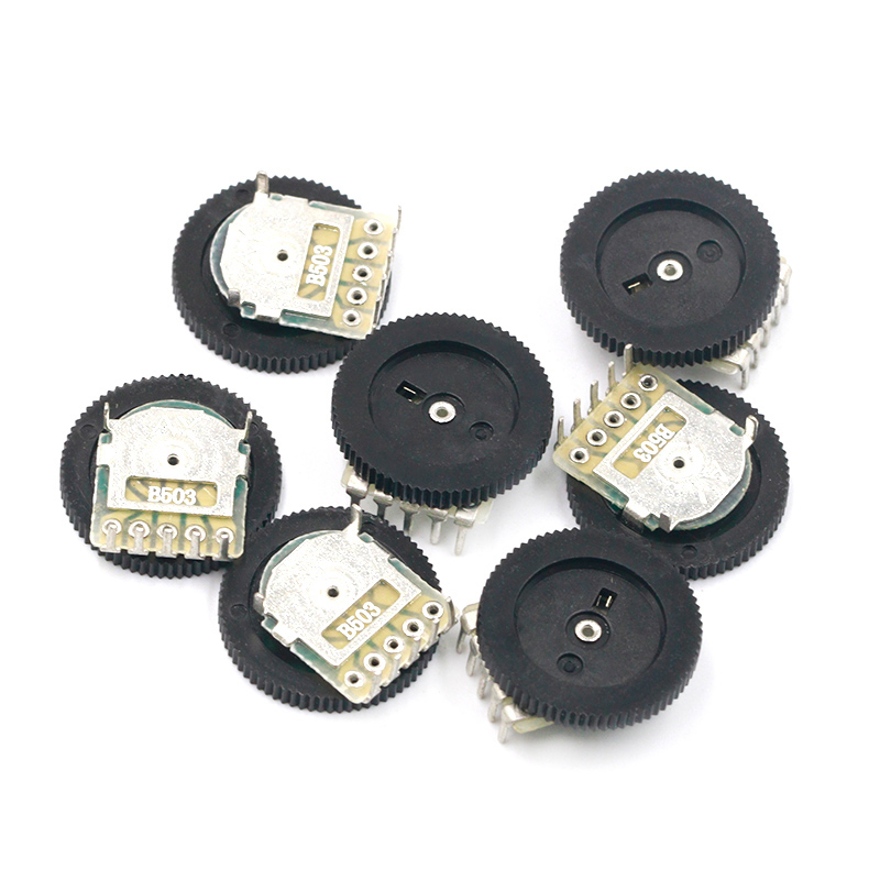 拨盘齿轮电位器单联双联1 2 5 10 20 50K 100 200 500 B103 B503