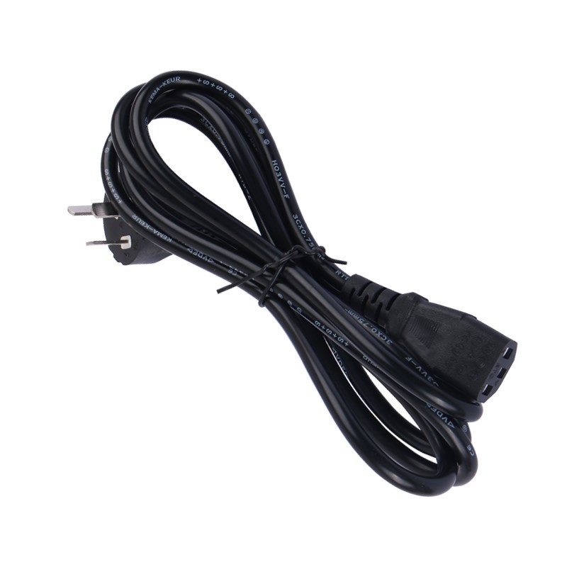 品字3孔主机电源线 显示器电源线 直插式优质电源线0.5平方1.8m