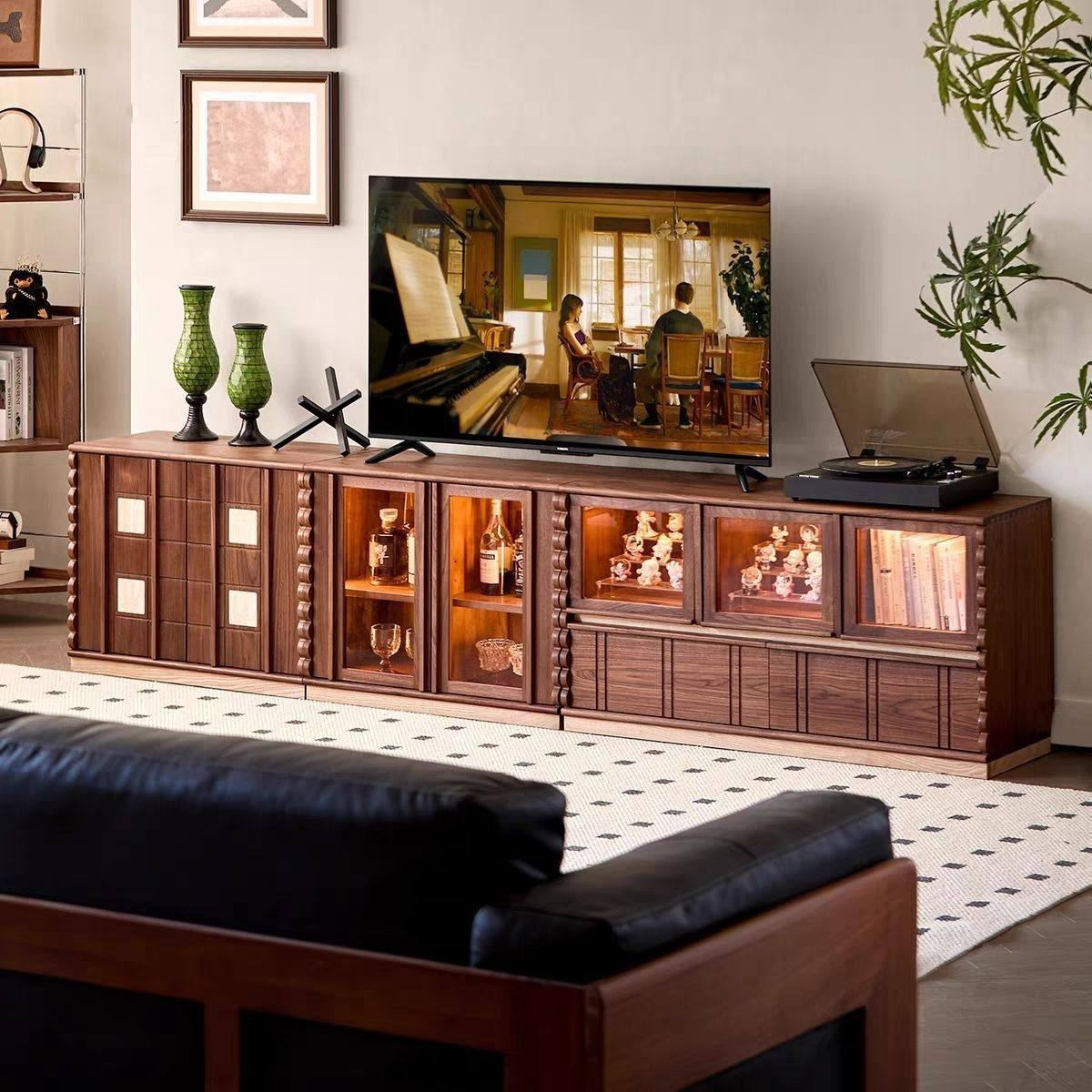 中古风全实木电视柜客厅收纳储物柜榫卯结构落地组合书柜展示柜,住宅家具,组合书柜,淘宝优惠券,粉丝福利购,淘宝优惠卷