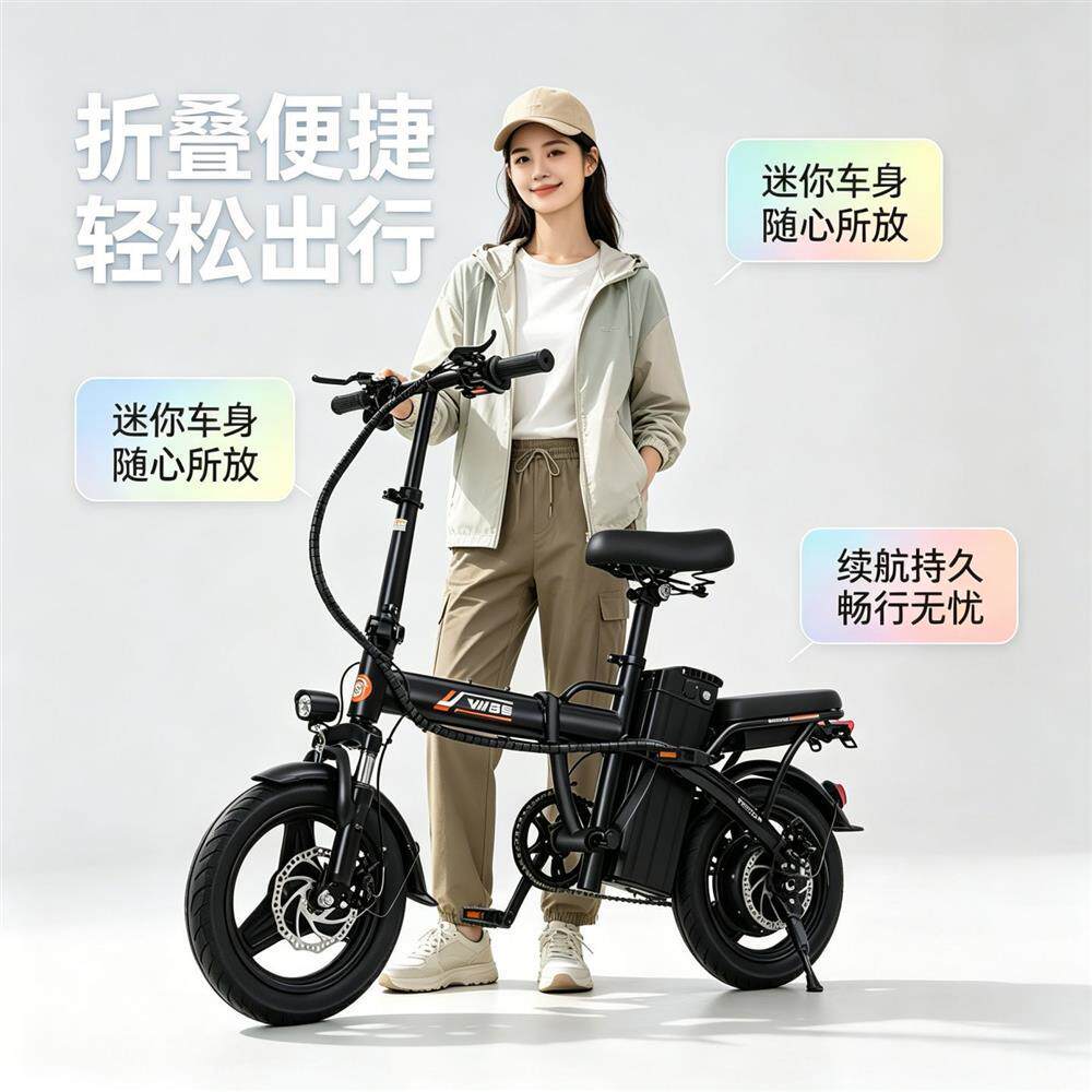 折叠电动车新国标电动自行车锂电超轻便携小型户外代步代驾电瓶车