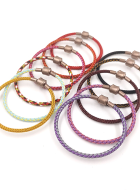 周生生手绳3mm钢丝绳适用于黄金转运珠红绳手链女生肖吊坠