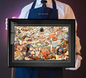 海贼王路飞索隆娜美乔巴草帽团装 饰画