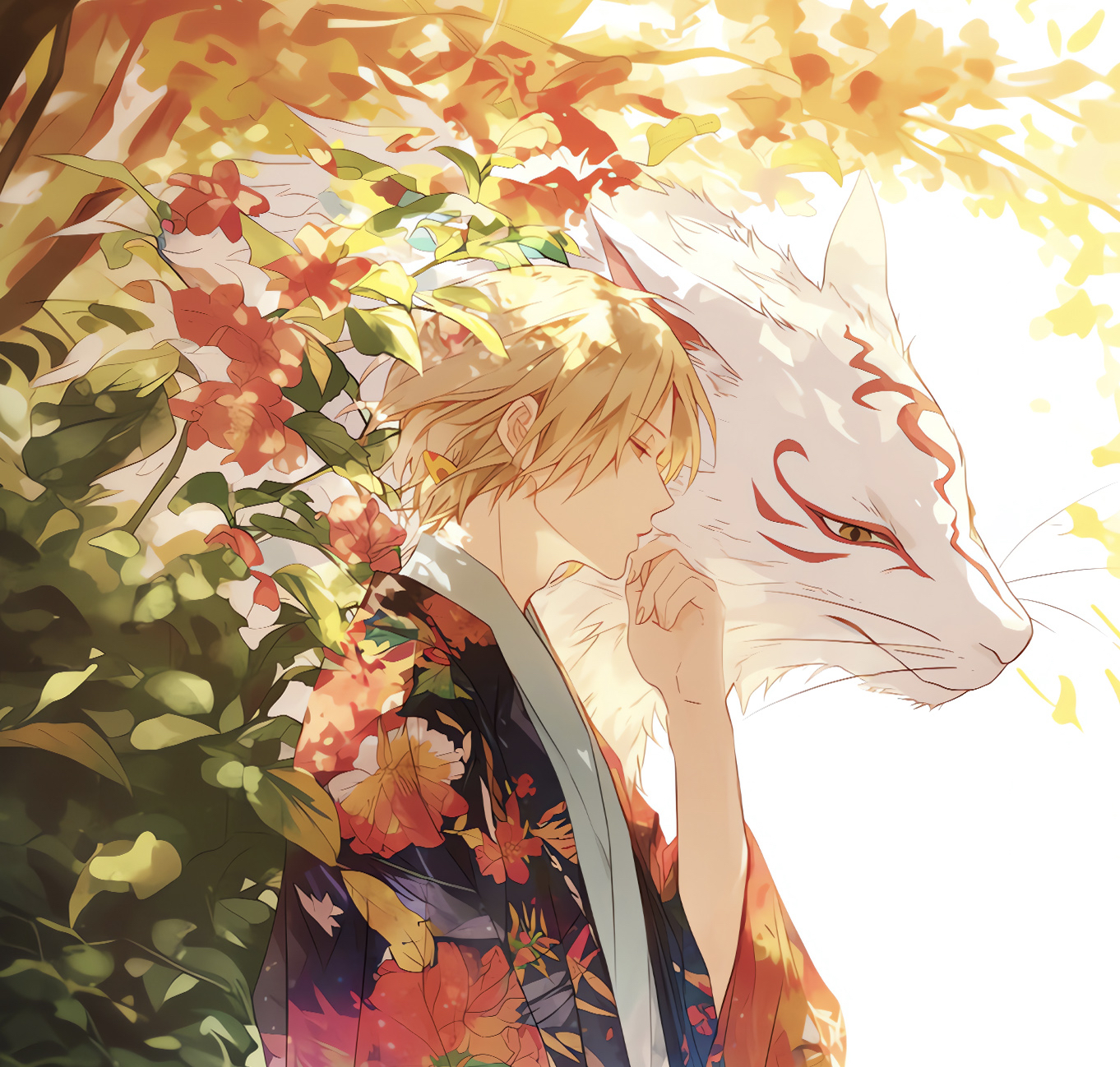 《夏目友人帐》夏目贵志斑猫咪老师动漫二次元装饰画