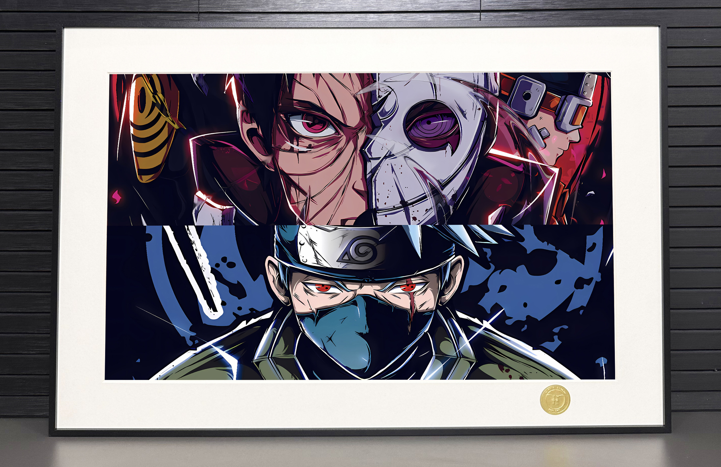 《卡卡西带土》火影忍者旗木卡卡西宇智波带土装饰画