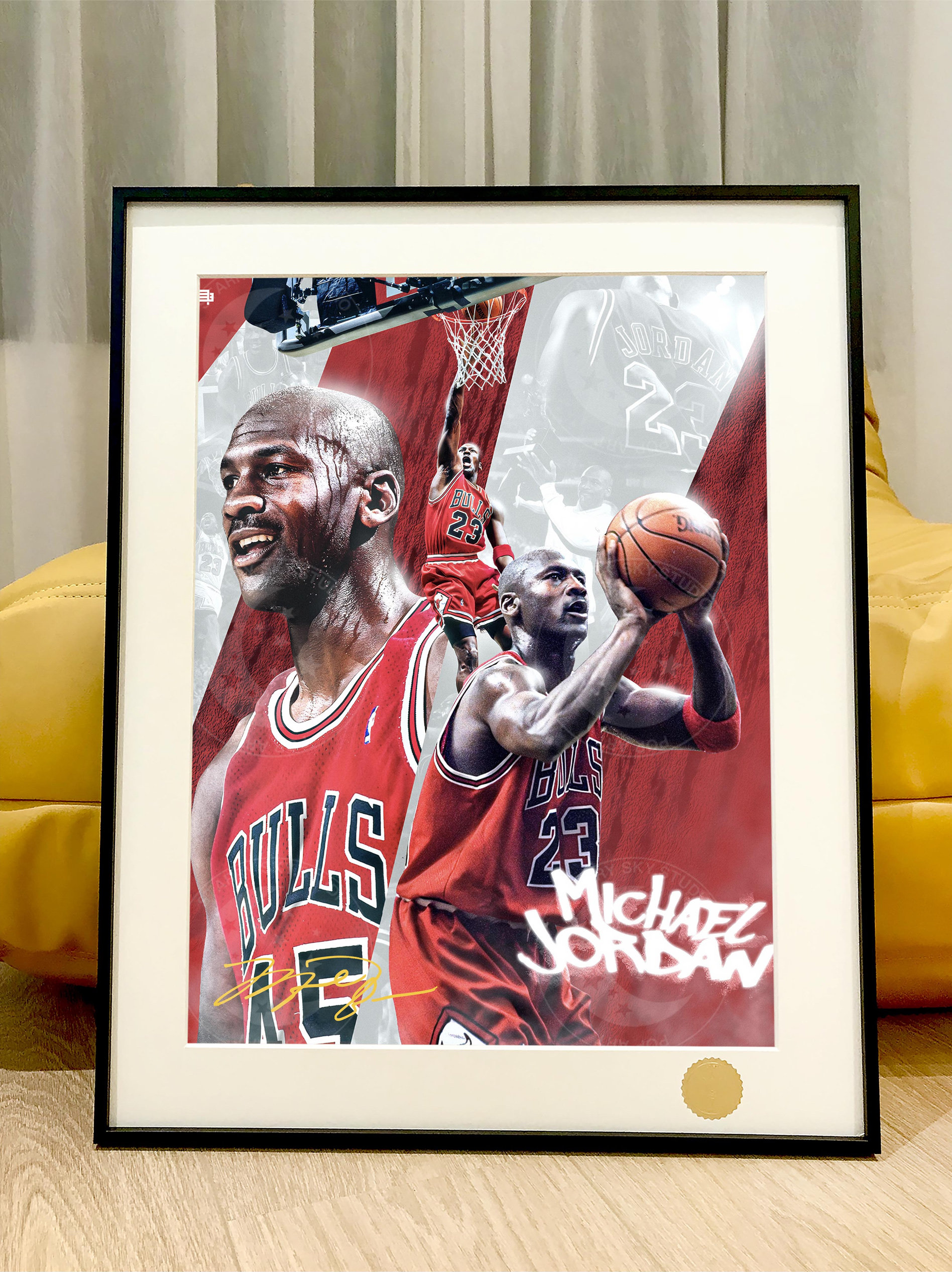 星空《公牛乔丹》Jordan迈克尔·乔丹飞人NBA装饰画