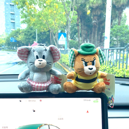 正版猫和老鼠汽车中控屏幕装饰Tom汤姆猫格仔Jerry杰瑞鼠内饰摆件