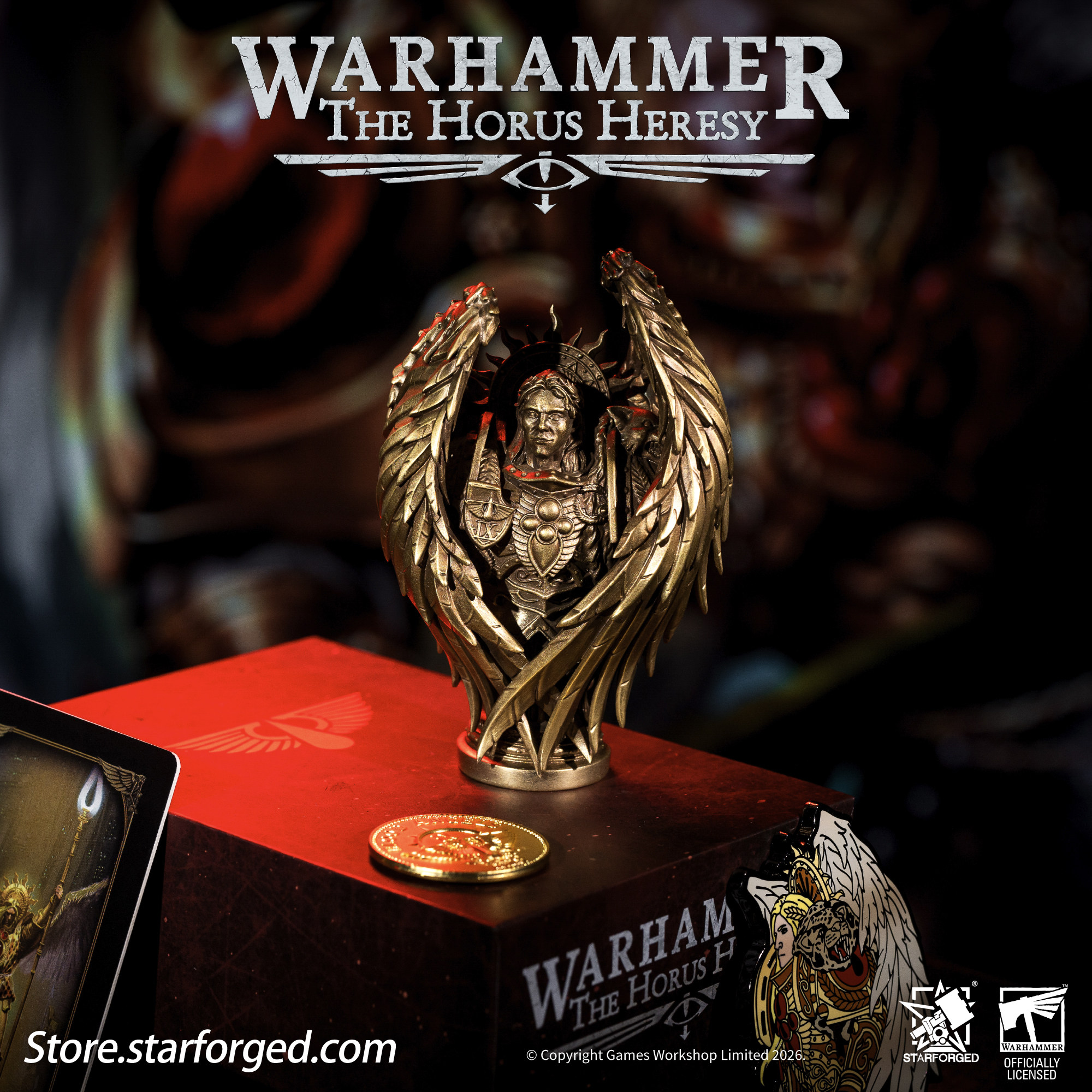 Starforged星辰铸造 战锤30K周边摆件圣血天使圣吉列斯雕像火漆印