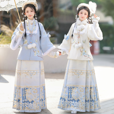 2023年冬毛呢汉服女冬