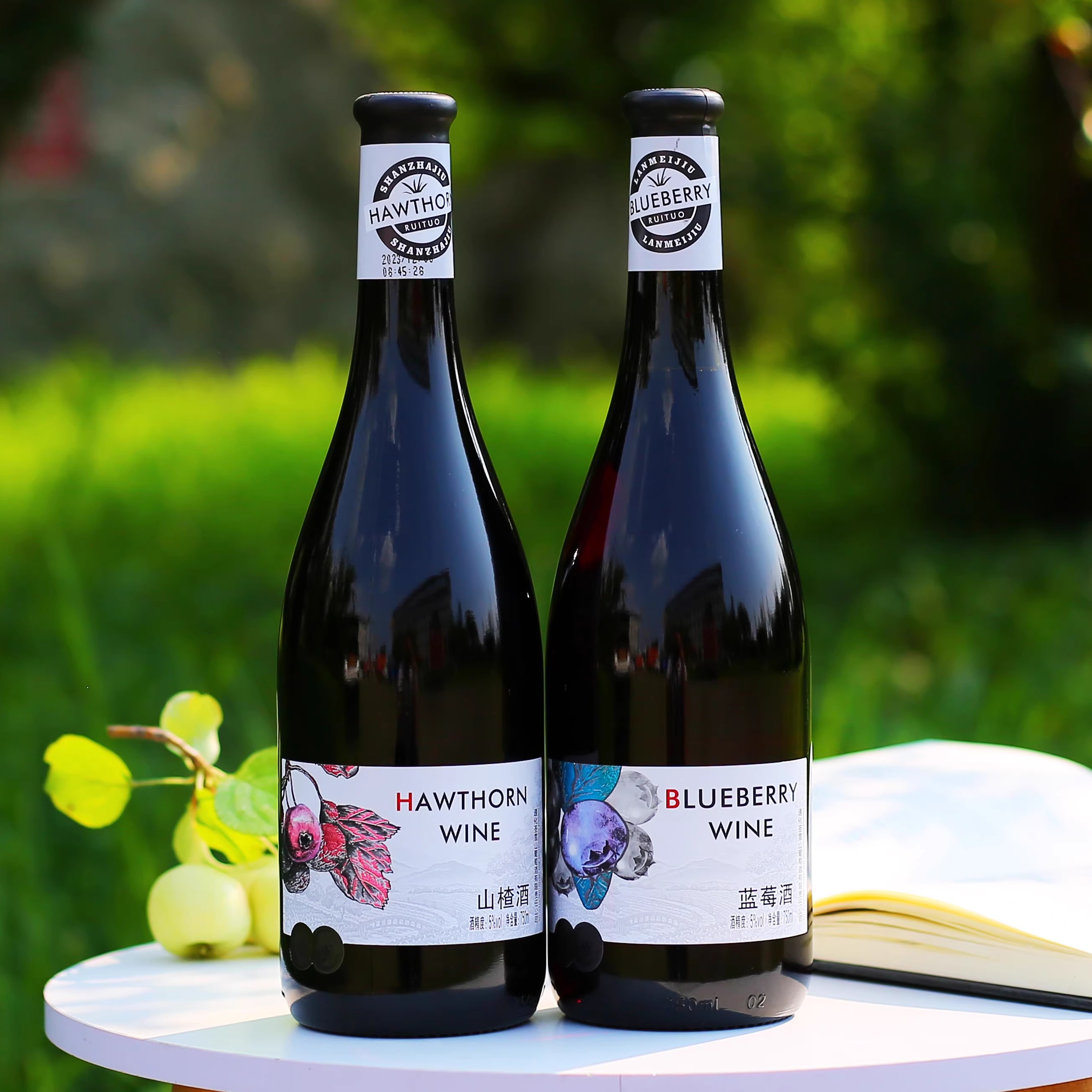 圣雪山蓝莓酒红酒甜酒吉林通化老式山楂酒低度冰水果酒微醺少女酒