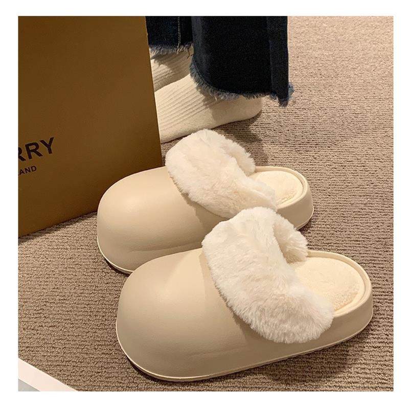 冬季防水棉拖外穿丑萌大头拖鞋阿童木居家女士厚底加绒棉鞋可拆卸