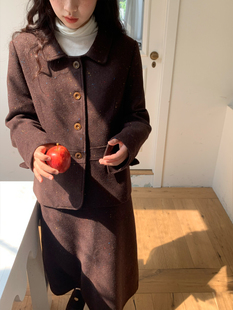 nothe Case「朗姆伯爵」中古羊毛套 装秋冬彩点复古厚实外套西装