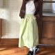 nothe Case「青苹薄荷」时髦纯色百搭半裙 苹果嫩绿半身裙
