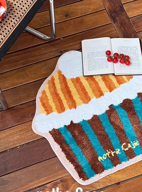 nothe Case「香橙麦芬」可爱地毯入户门脚垫 原创毛绒柔软地垫