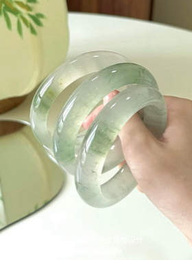 天山翠手镯玉镯不知春玉手镯扁条