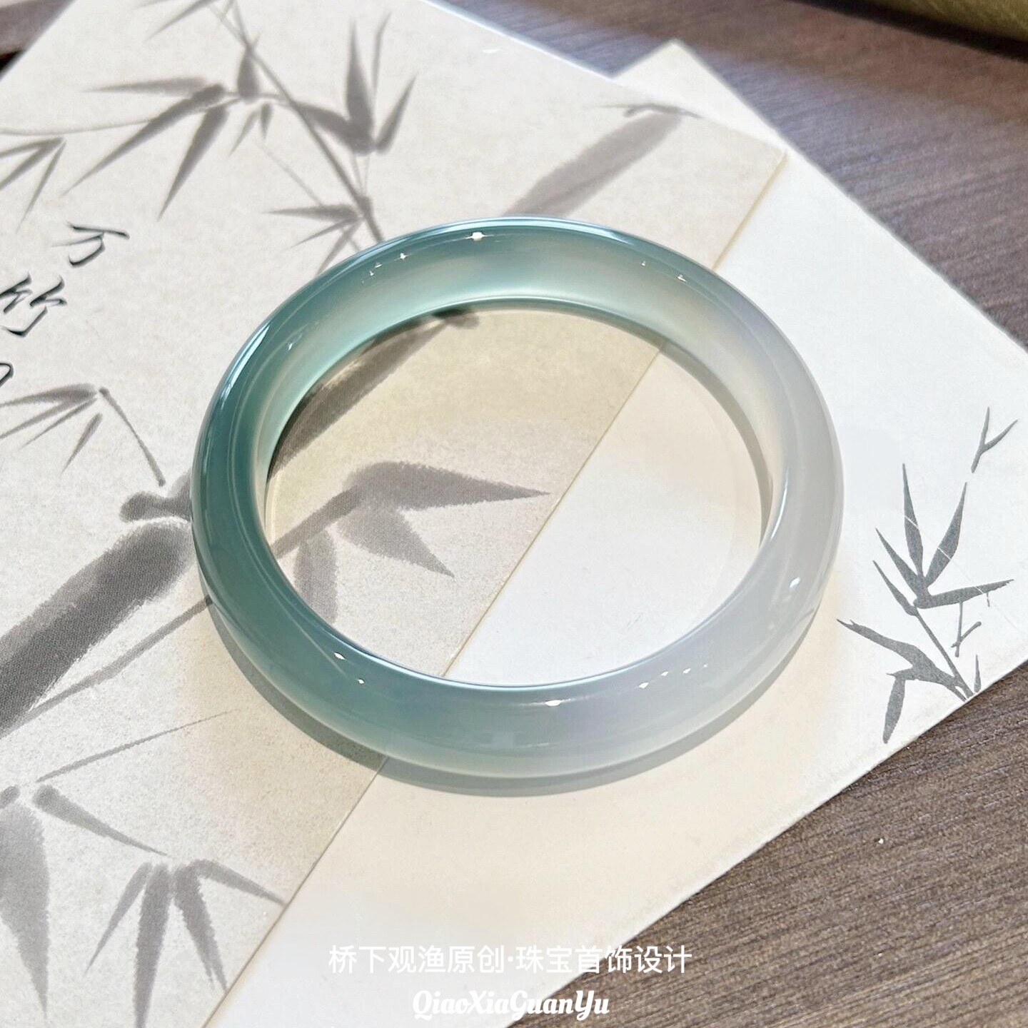天然玛瑙手镯高冰半山水玉髓手镯