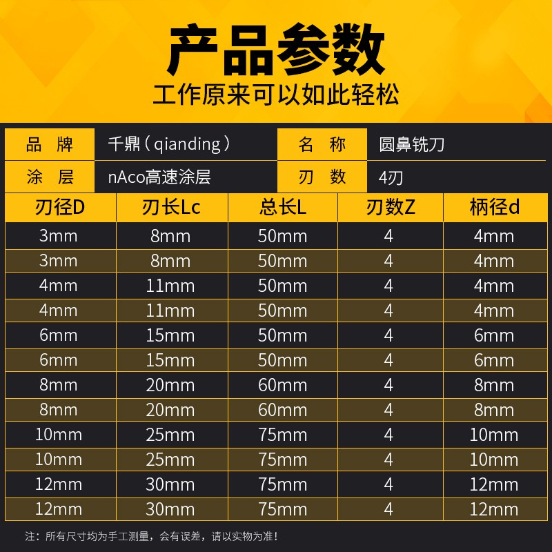 70度硬质合金钨钢圆鼻铣刀R1.5牛鼻刀r2圆角刀3 4 5 6 S8 10R0.5R