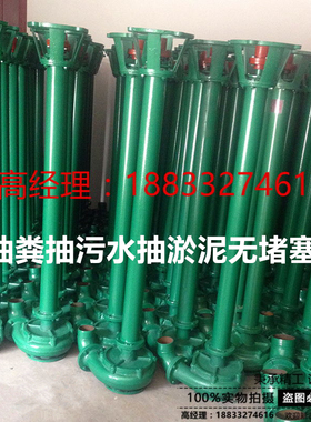 2寸3寸4寸立杆污NWLs长杆泵污水泵化粪池抽粪泵带铰刀泥浆泵无堵