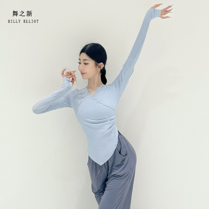 舞之新现代舞上衣柔软收腰遮肚子