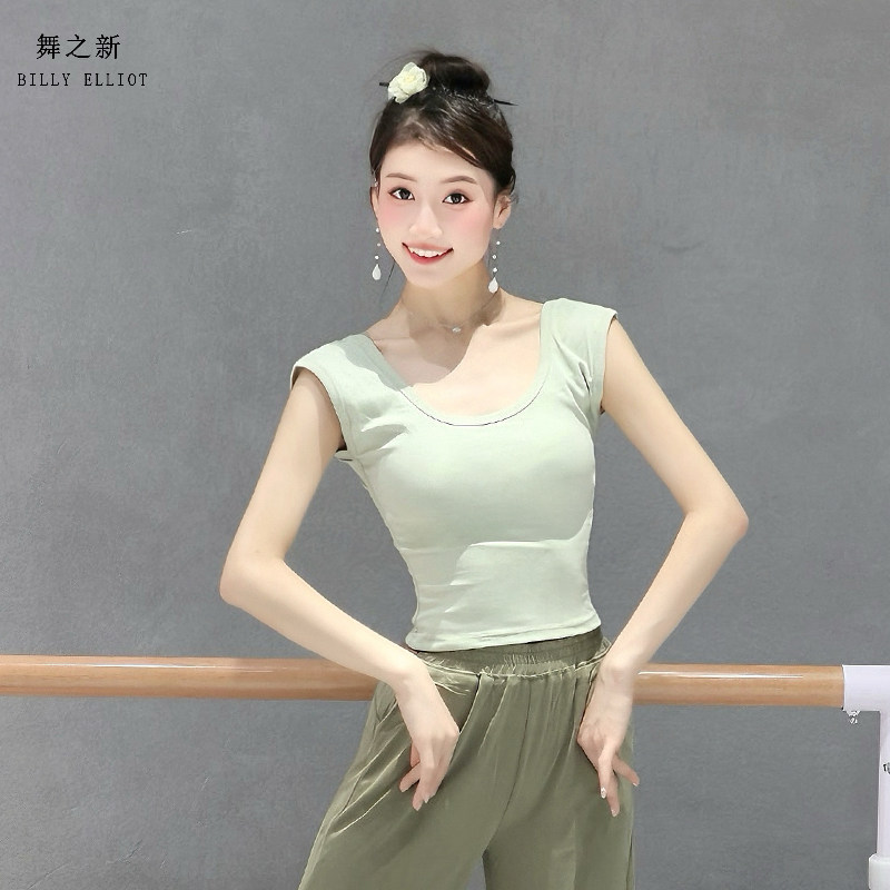 舞之新现代舞上衣女后背镂空清爽图片