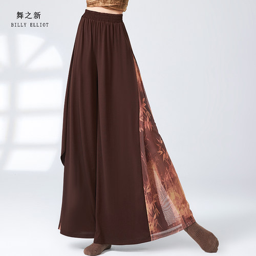 古典舞裤子仙气飘逸现代舞练功服夏中国舞服装新款垂感舞蹈阔腿裤 - 封面