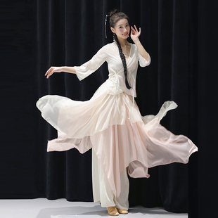 阔腿裤 古典舞服裤 舞蹈服装 新款 中国舞练功服 子飘逸演出服仙气裙裤